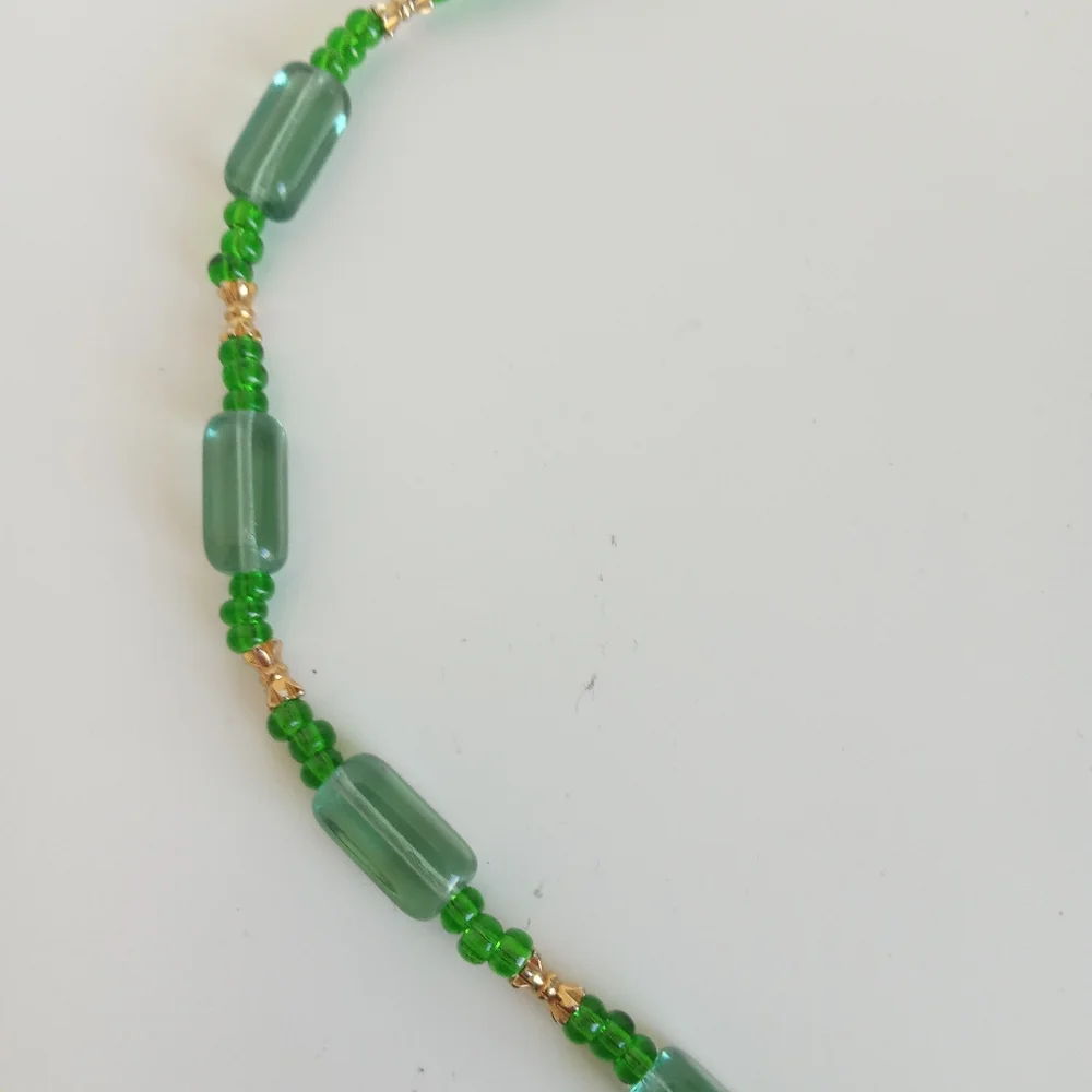 Hand Crafted green glass